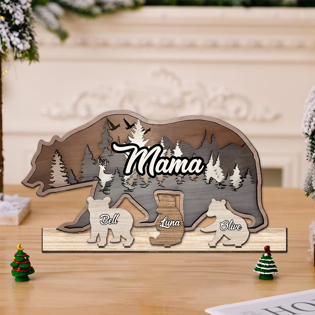 Mama Bear - Personalized Mother 1 Layered Big Freestanding