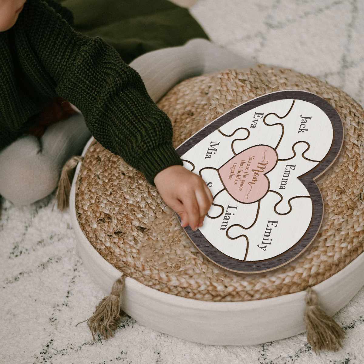 Mom You Are The Piece That Hold Us Together - Personalized Mother Name Puzzle