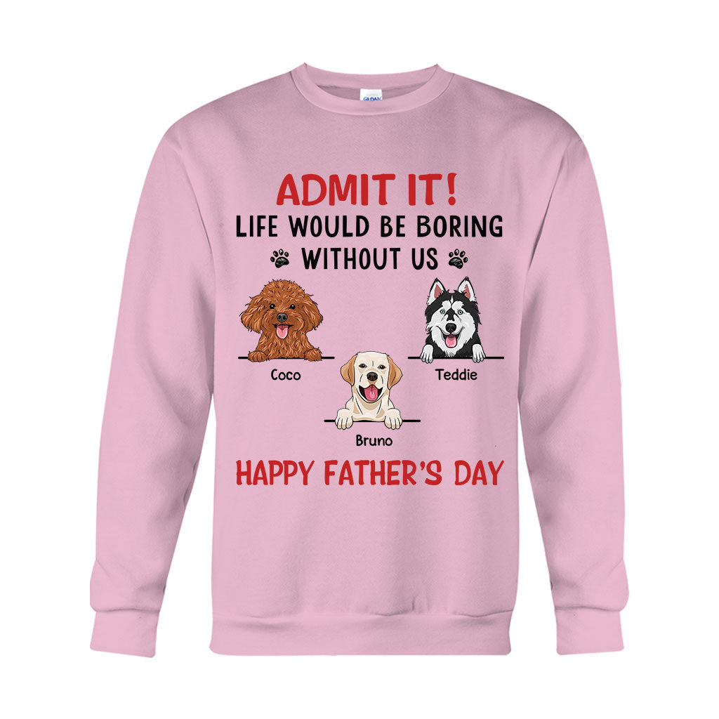 Happy Father's Day To The Best Dog Dad - Personalized Father T-shirt And Hoodie