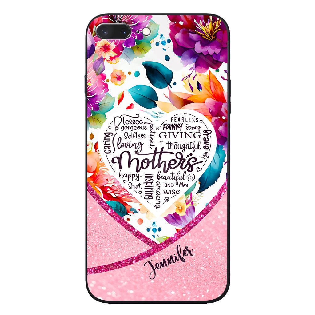 Mothers Is Beautiful Vibrant Floral - Personalized Mother Clear Phone Case