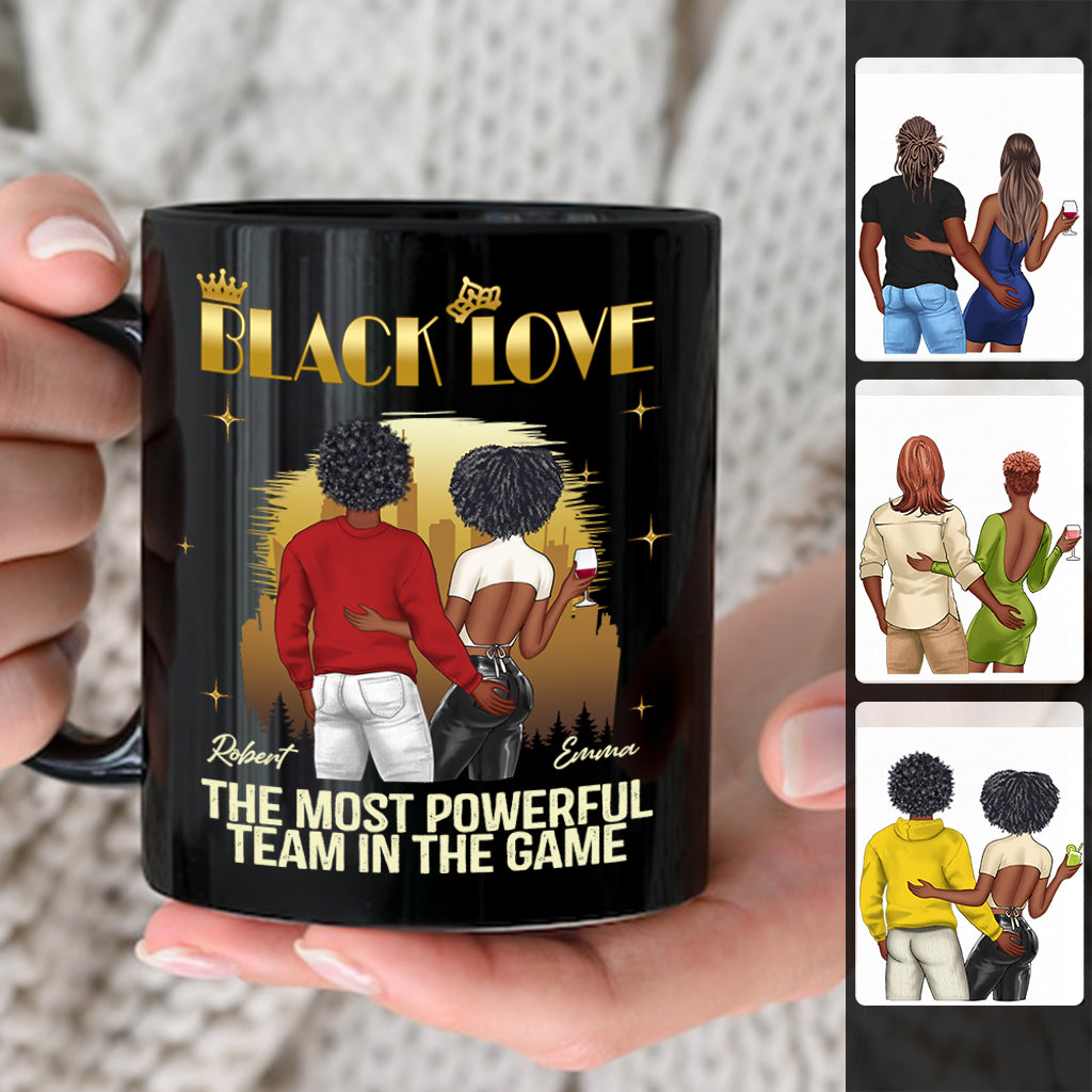 Black Love - Personalized Couple Mug