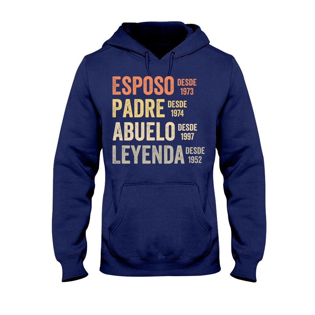 Esposo Padre Abuelo Leyenda - Personalized Father T-shirt And Hoodie