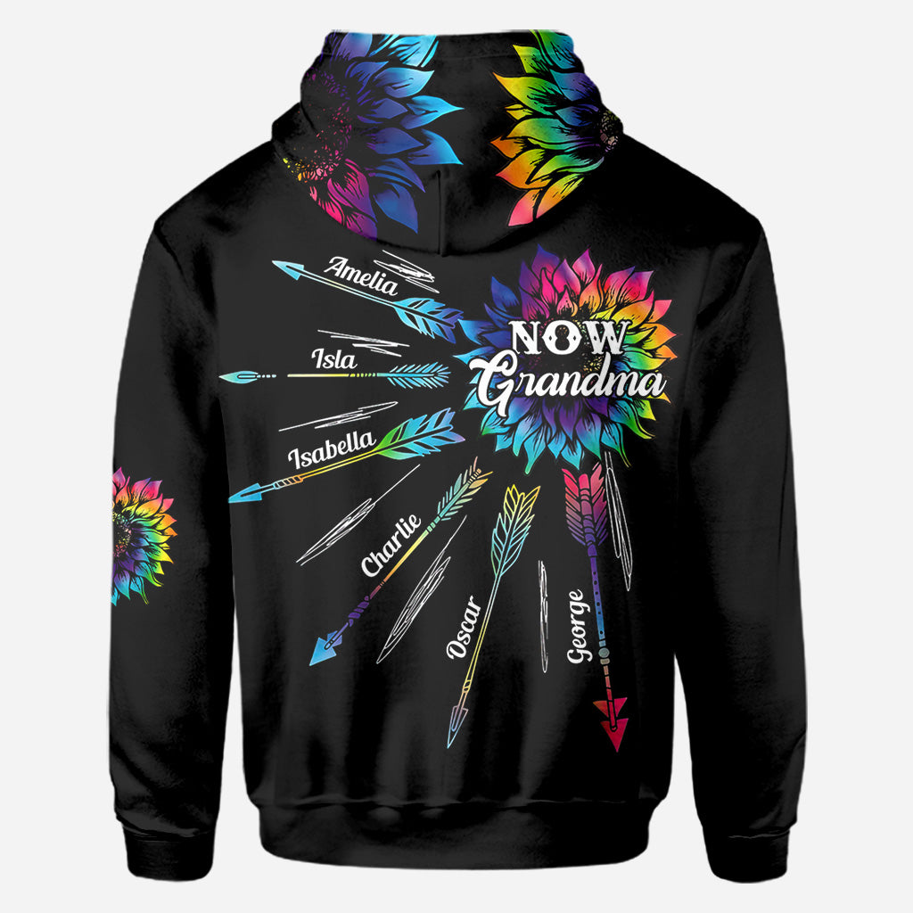 First Mother Now Grandma With Any Title And Kid Name - Personalized Mother All Over Shirt