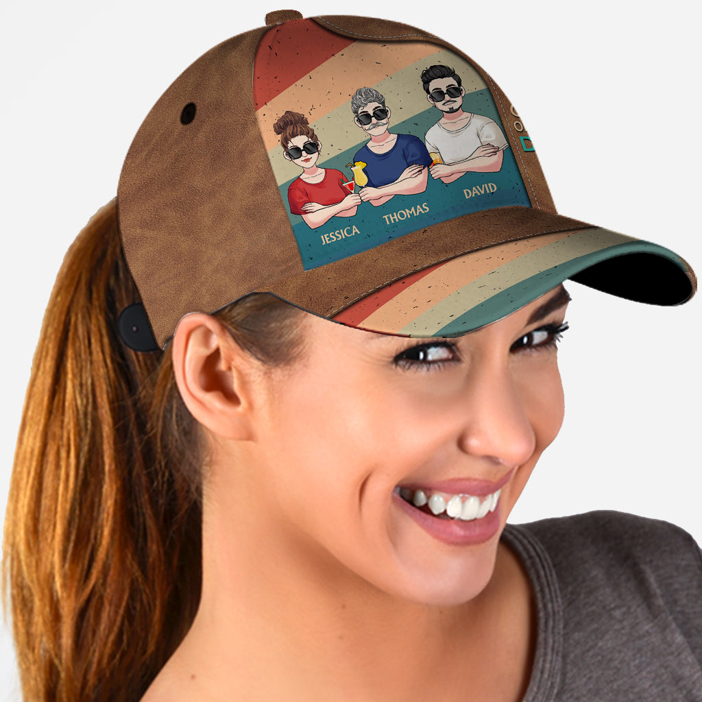 Proud Father Mother Grandma Grandpa Of A Few Kids - Personalized Father Classic Cap