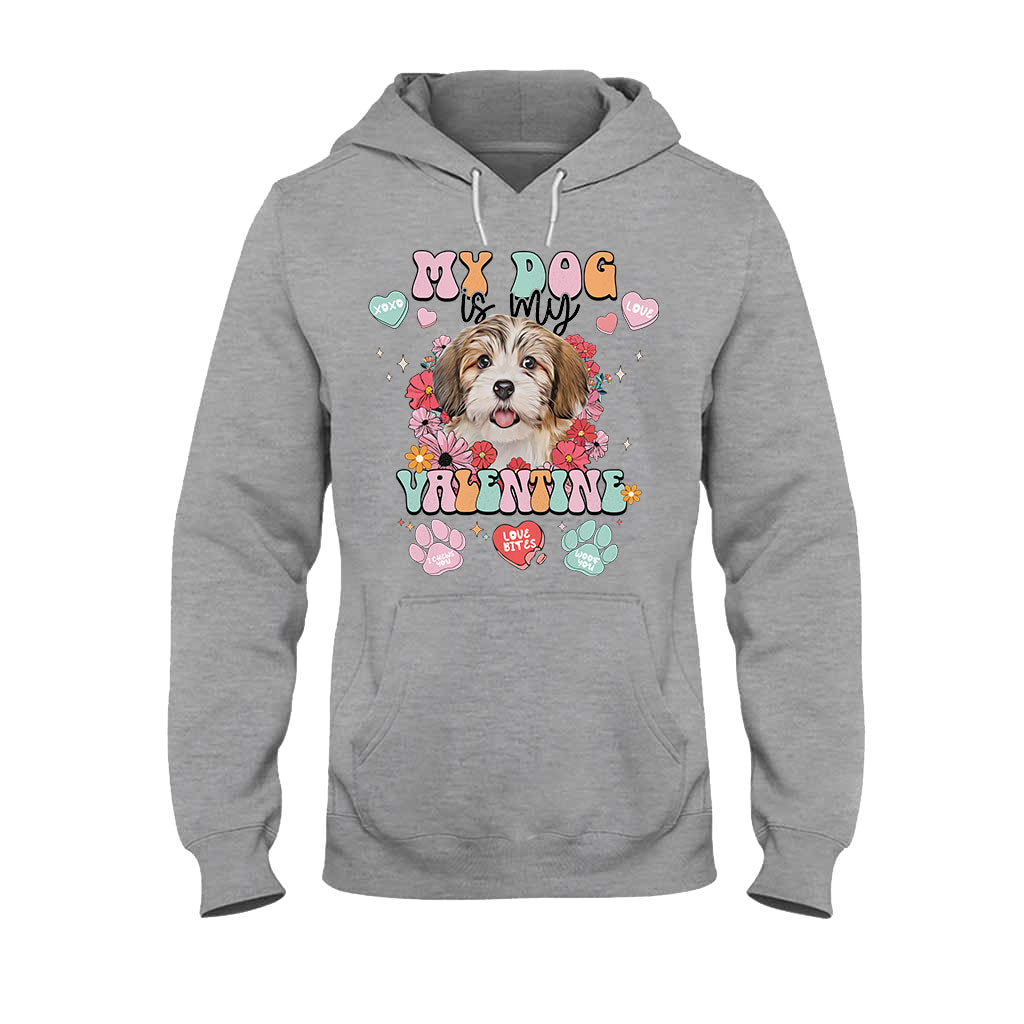 Mein Hund ist mein Valentinsschatz – Personalisiertes Hunde-T-Shirt und Hoodie