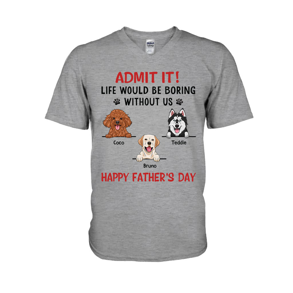 Happy Father's Day To The Best Dog Dad - Personalized Father T-shirt And Hoodie