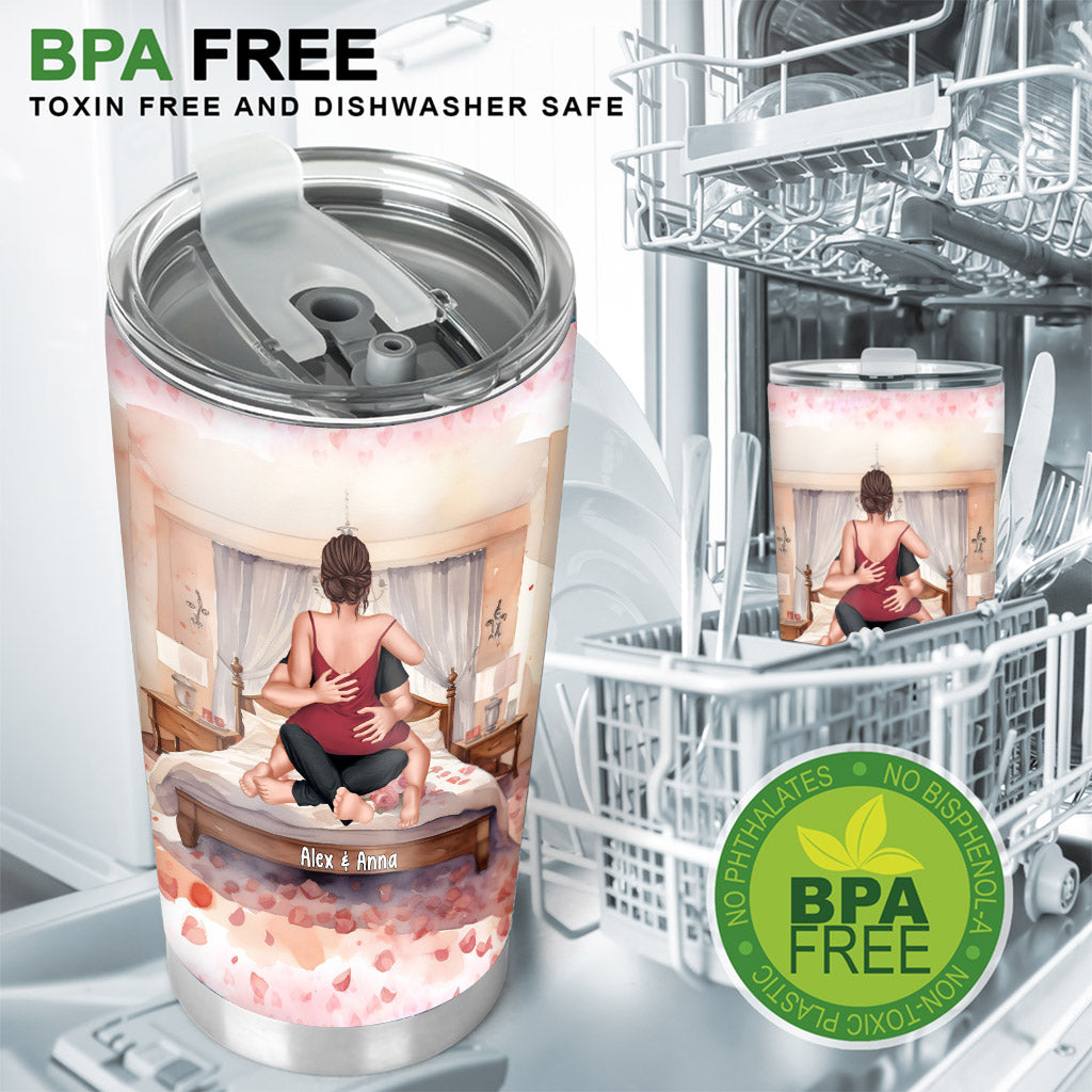 I Adore You And Love Every Part Of You - Personalized Couple Tumbler