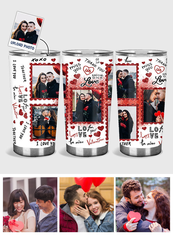 Be My Valentine - Personalized Couple Tumbler