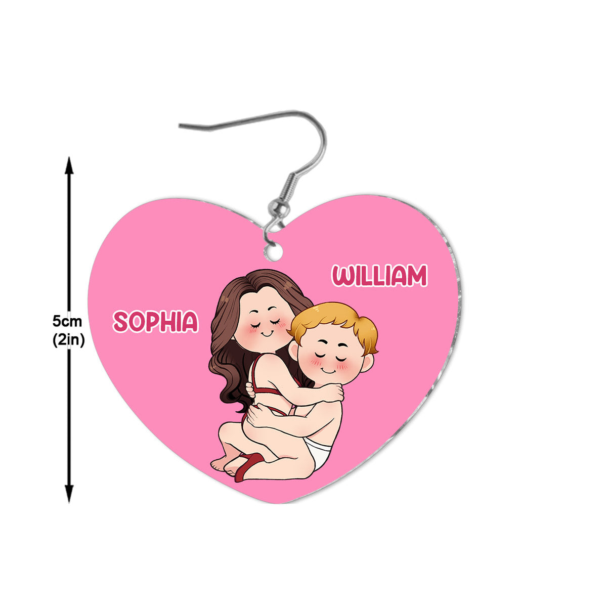 Conversation Hearts Candy Hearts - Personalized Couple Earrings