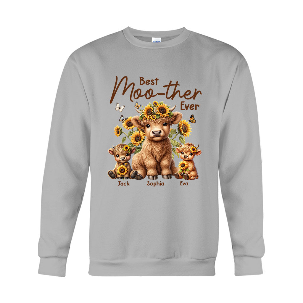 Best Moo-ther Ever - Personalized Mother T-shirt And Hoodie