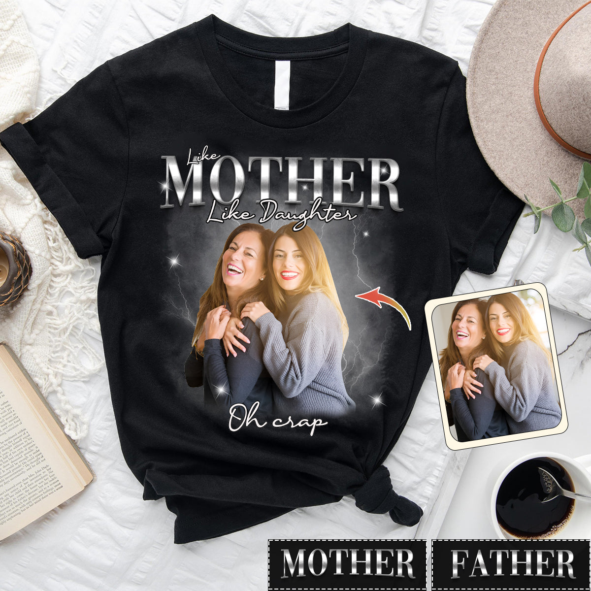 Like Mother Father Like Son Daughter Oh - Personalized Mother T-shirt And Hoodie