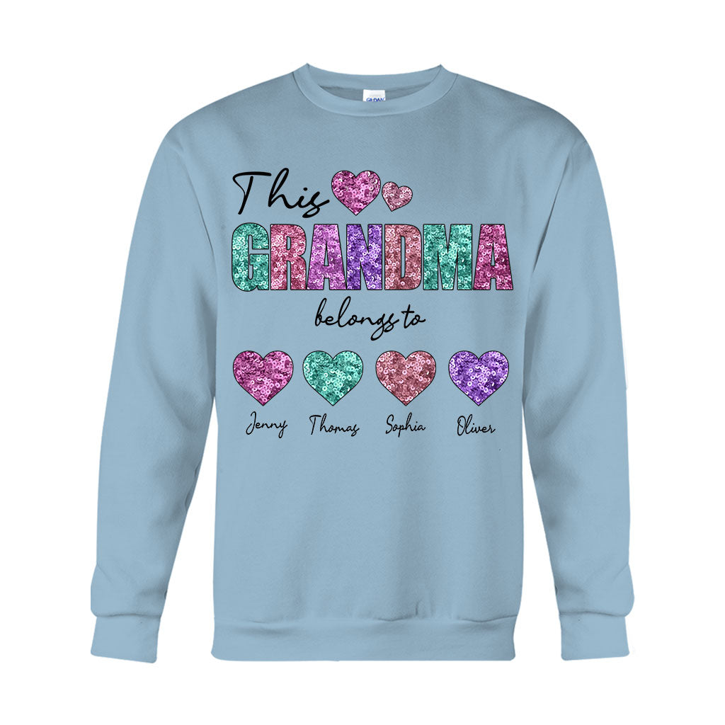 This Mom/ Grandma Belongs To The Hearts - Personalized Mother T-shirt And Hoodie