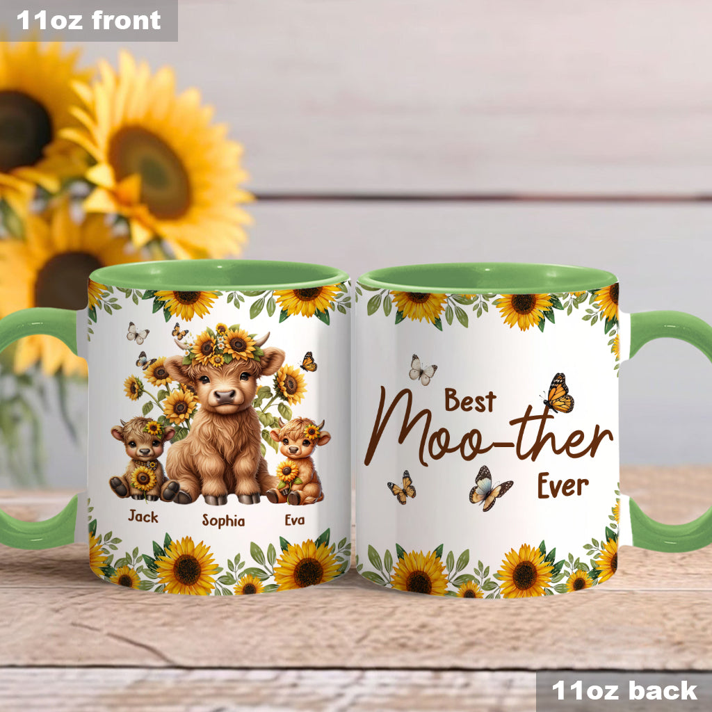 Best Moo-ther Ever - Personalized Mother Accent Mug