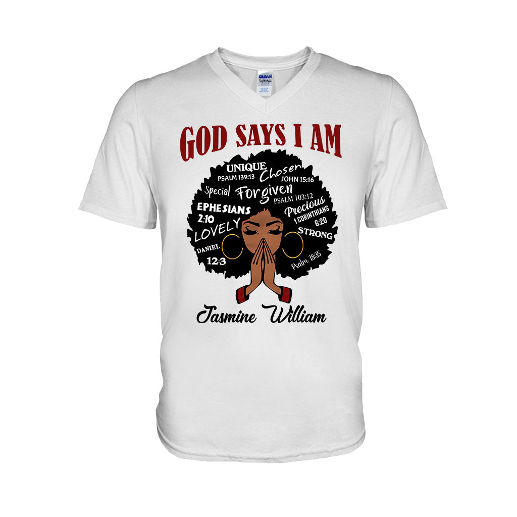 Gott sagt, ich bin es – Personalisiertes T-Shirt und Hoodie für Afroamerikaner
