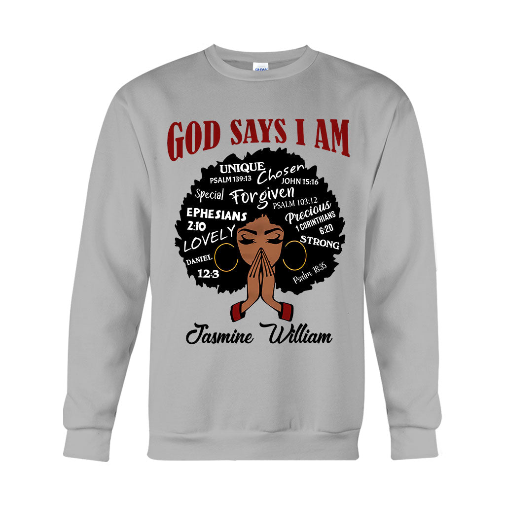 Gott sagt, ich bin es – Personalisiertes T-Shirt und Hoodie für Afroamerikaner