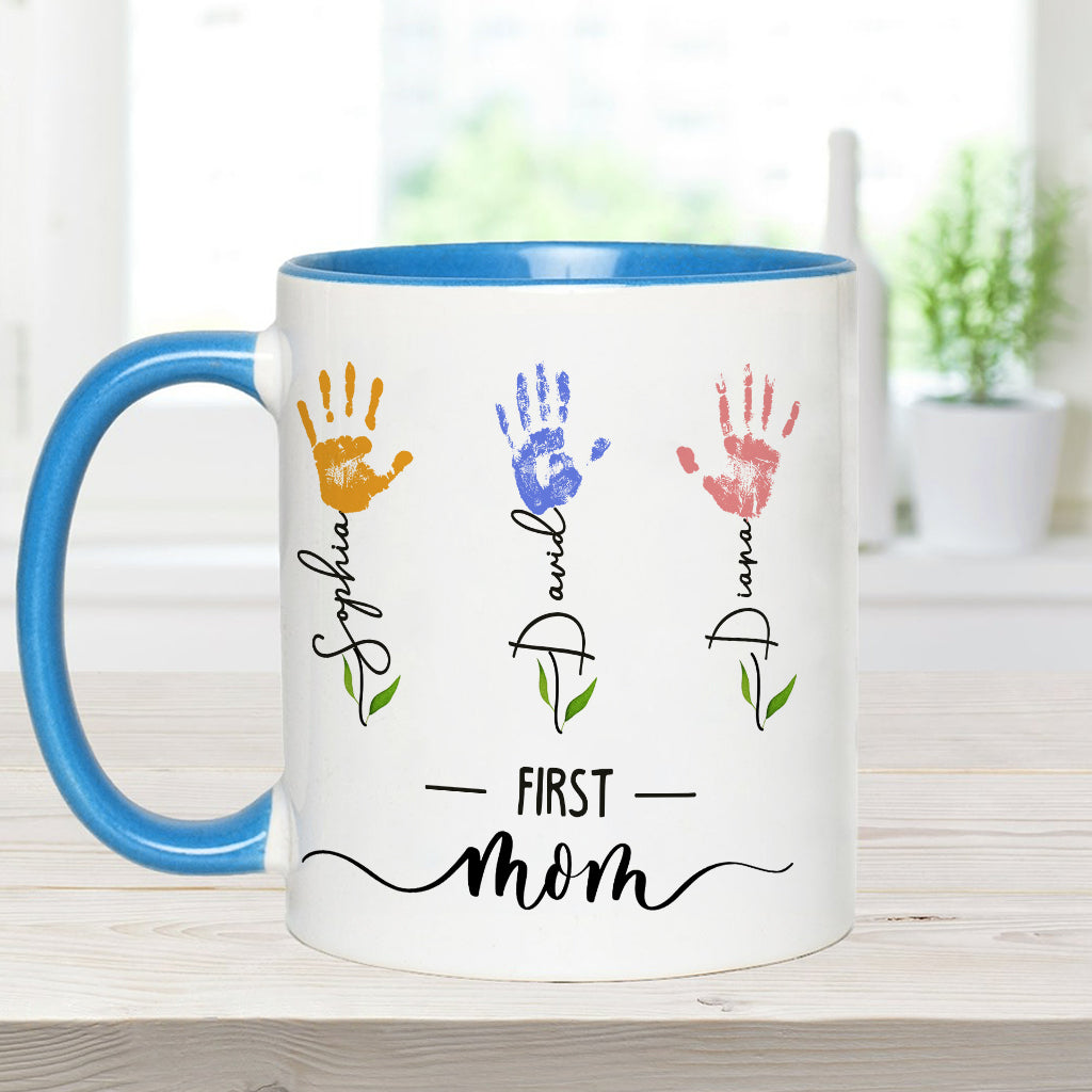 First Mom Now Grandma - Personalized Mother Accent Mug