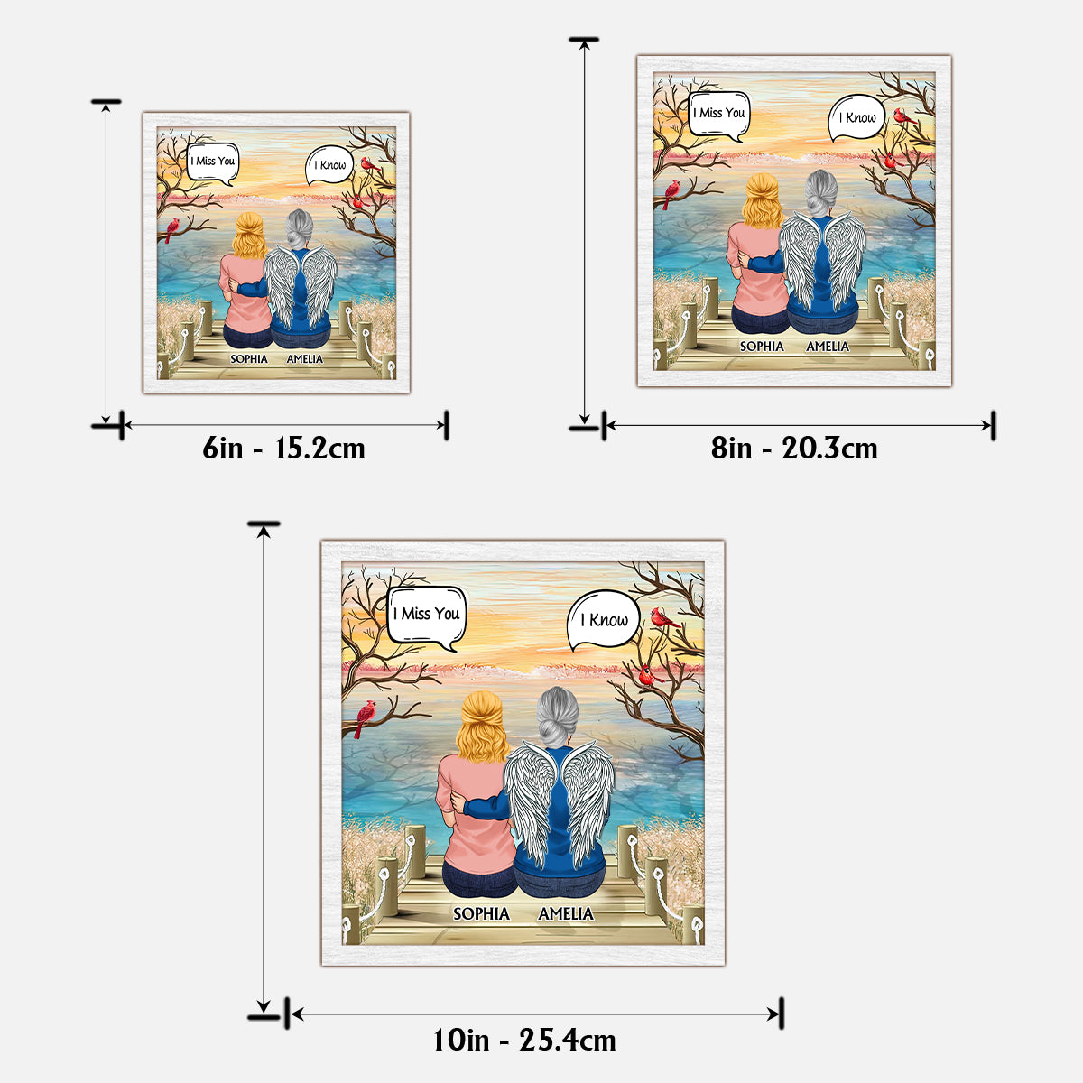 I Miss You I Know Memorial Gift - Personalized Memorial 2 Layered Wood Sign / Wood Plaque