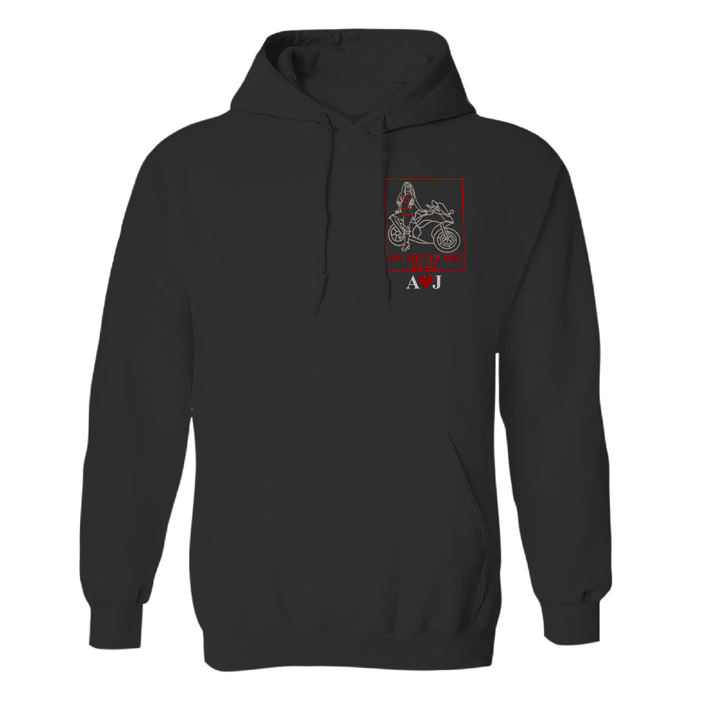 Ride Or Die – Personalisierter Biker-Hoodie mit Stickerei