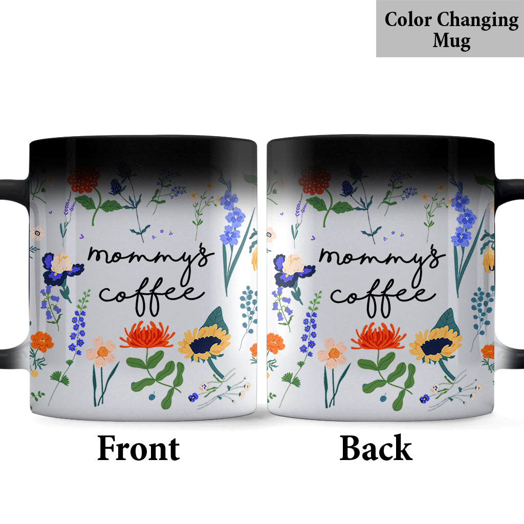 Any Title Coffee Cup Botanical Floral Style - Personalized Mother Mug