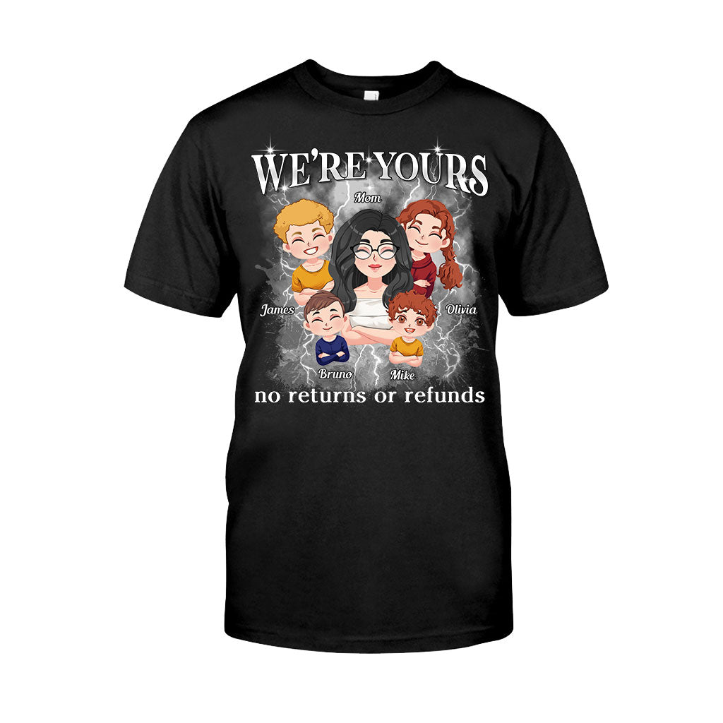 We're Yours No Returns Or Refunds Chibi Kids Bootleg Rap - Personalized Mother T-shirt And Hoodie