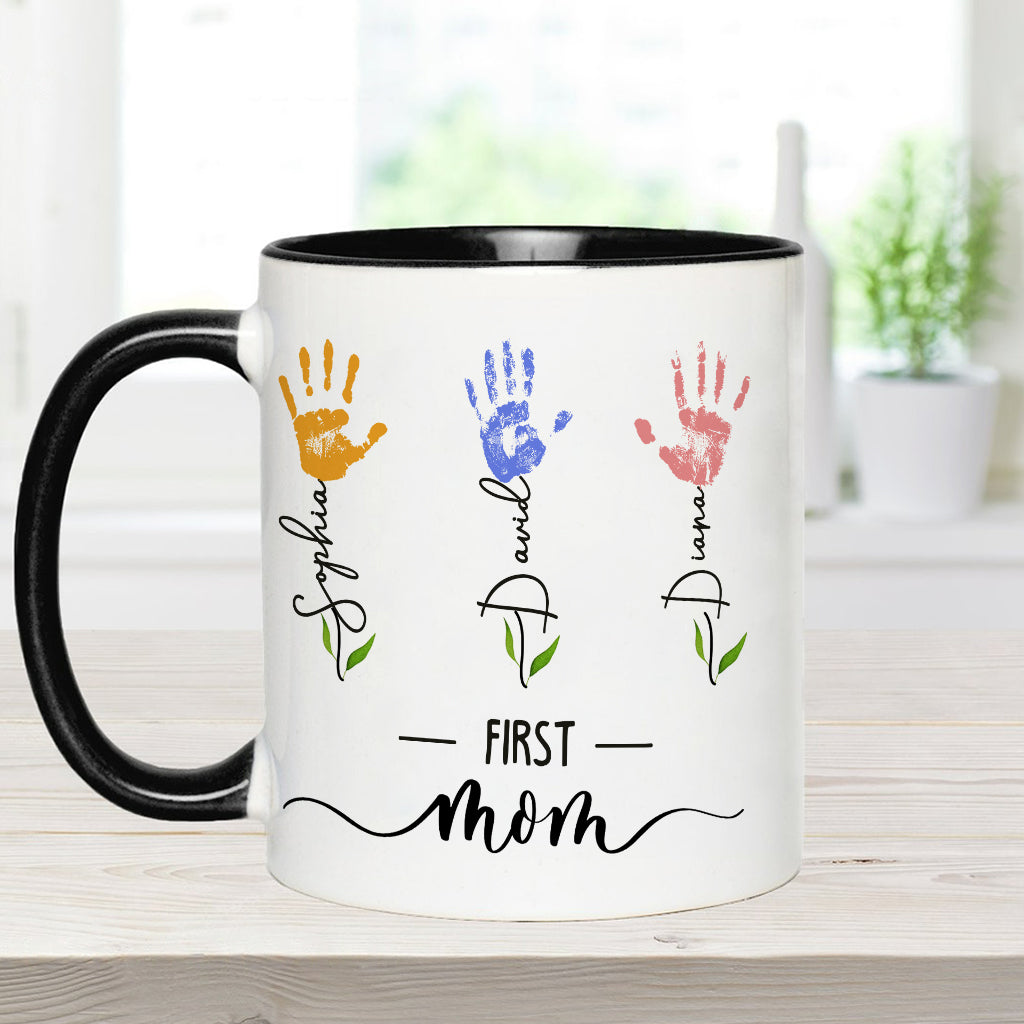 First Mom Now Grandma - Personalized Mother Accent Mug