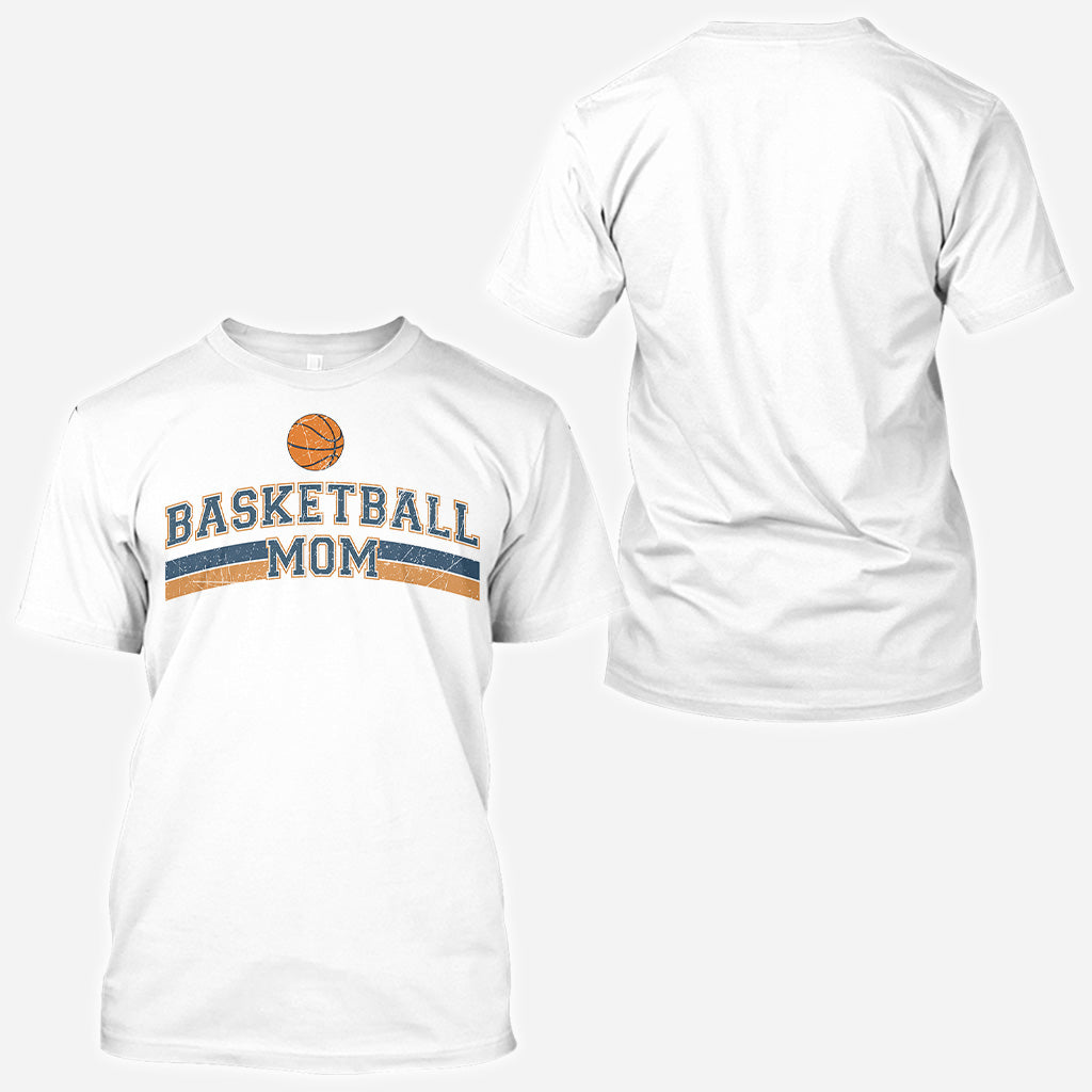 Basketball-Mama mit beliebigem Kindernamen und -nummer - Personalisiertes Basketball-Shirt