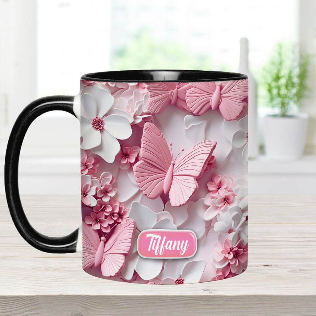 Wunderschöne Schmetterlinge – Personalisierte Tasse mit Schmetterlingsmotiv