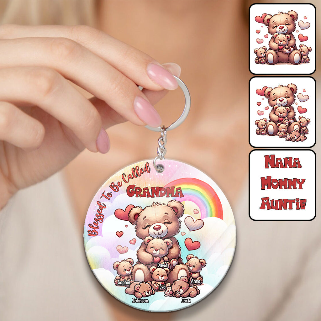 Gift for Grandma Mom Blessed To Be Called - Personalized Grandma Keychain