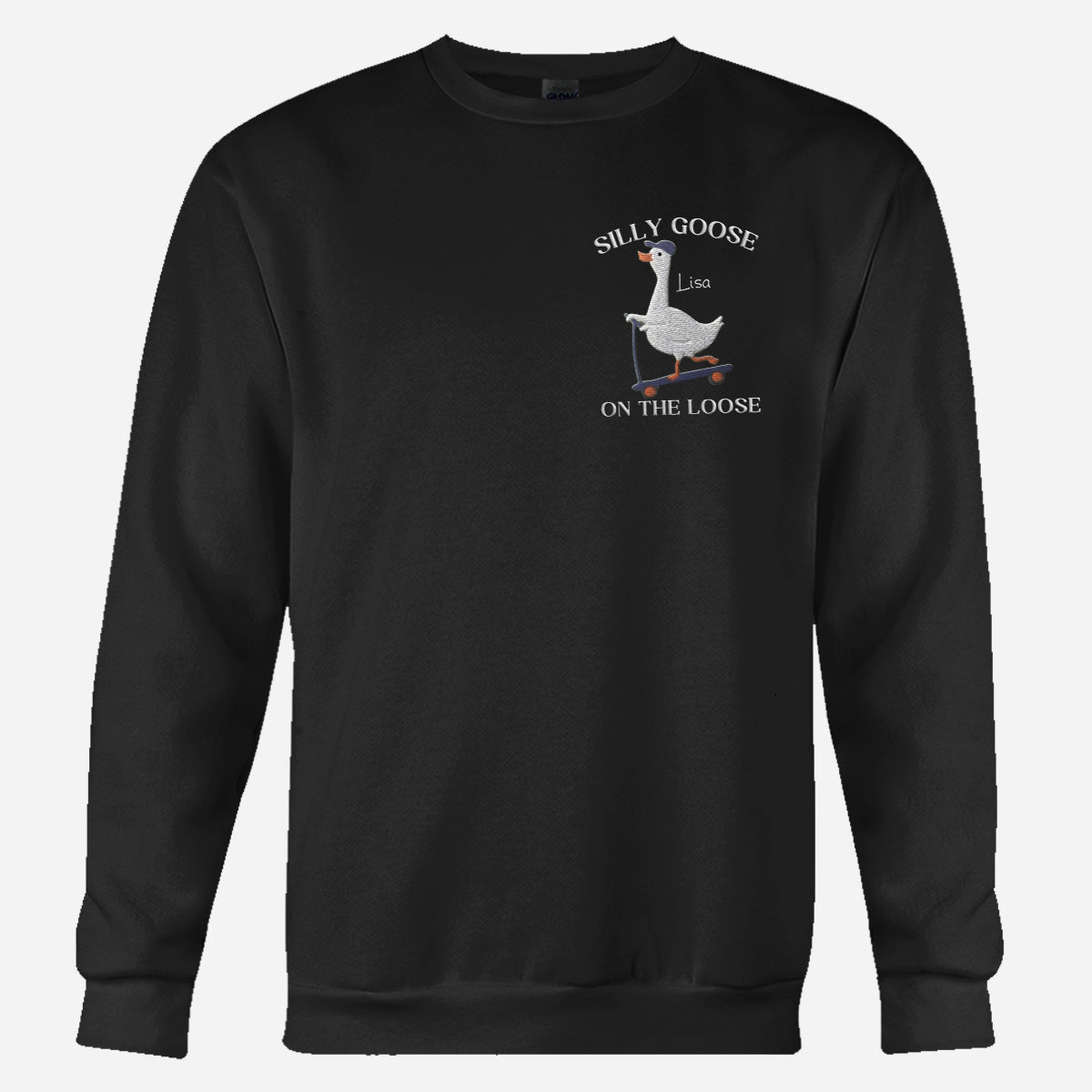 Besticktes Sweatshirt mit sarkastischem Spruch – Personalisierter Pullover mit Stickerei