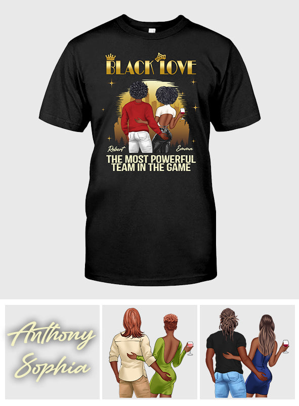 Black Love - Personalized Couple T-shirt And Hoodie