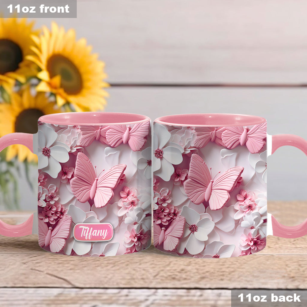 Wunderschöne Schmetterlinge – Personalisierte Tasse mit Schmetterlingsmotiv