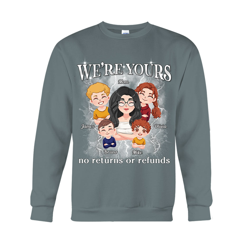We're Yours No Returns Or Refunds Chibi Kids Bootleg Rap - Personalized Mother T-shirt And Hoodie