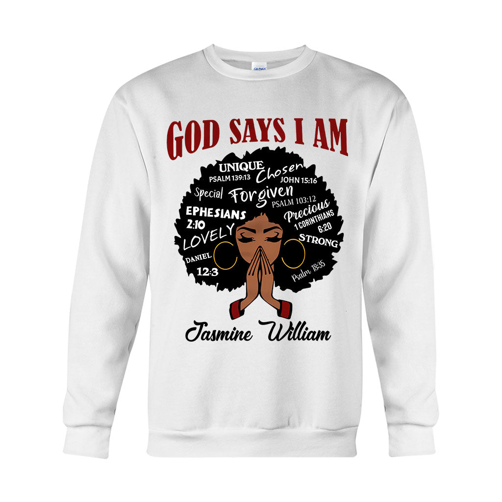 Gott sagt, ich bin es – Personalisiertes T-Shirt und Hoodie für Afroamerikaner