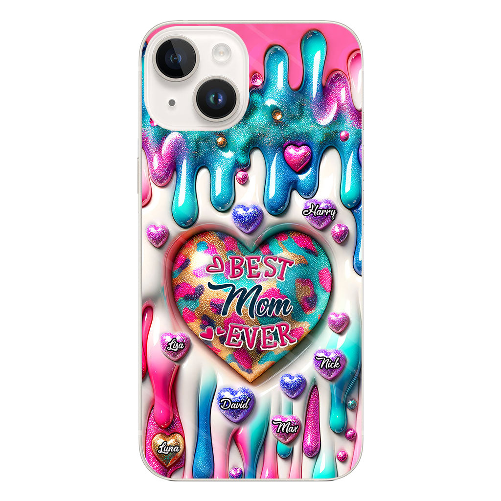 Best Mom Grandma Ever - Personalized Mother Clear Phone Case