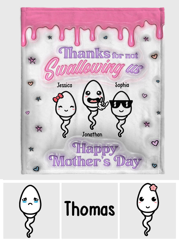 Thanks You Mom - Personalized Mother Blanket