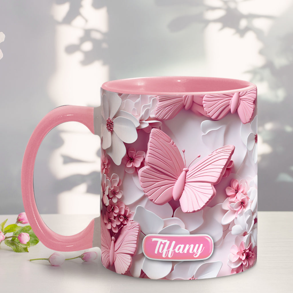 Wunderschöne Schmetterlinge – Personalisierte Tasse mit Schmetterlingsmotiv
