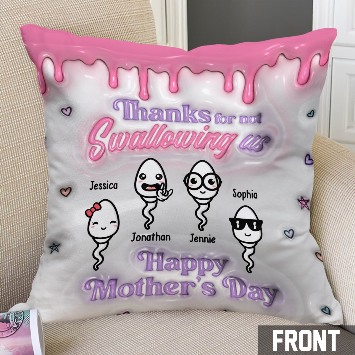 Thanks You Mom - Personalized Mother Throw Pillow