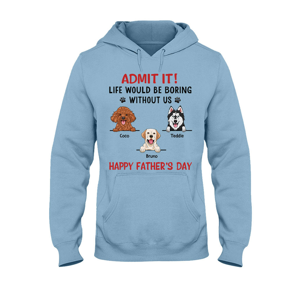 Happy Father's Day To The Best Dog Dad - Personalized Father T-shirt And Hoodie