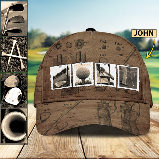 Vintage Golf Custom Name - Personalized Golf Classic Cap