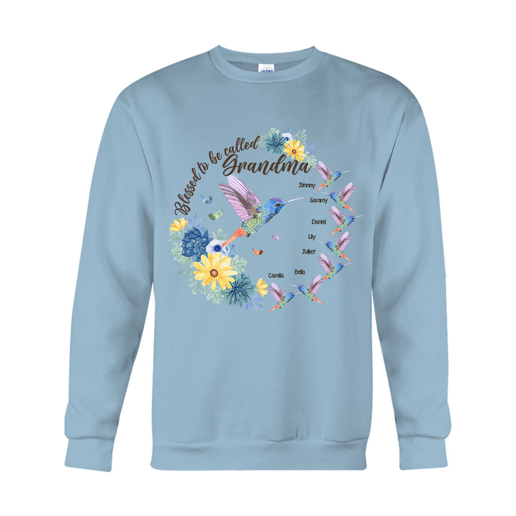 Gesegnet, Oma Nana Gigi genannt zu werden – Personalisiertes Oma-T-Shirt und Hoodie