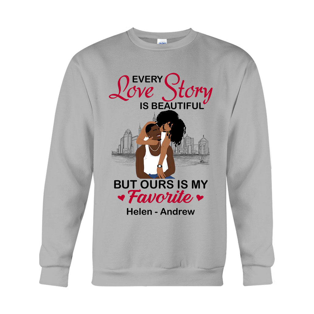 Unsere Geschichte ist meine Lieblingsgeschichte – personalisiertes T-Shirt und Hoodie für Afroamerikaner