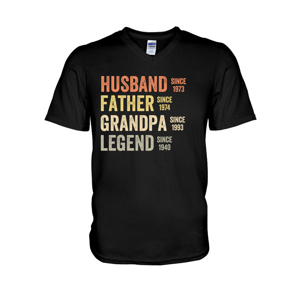 Dad Grandpa Legend - Personalized Father T-shirt And Hoodie