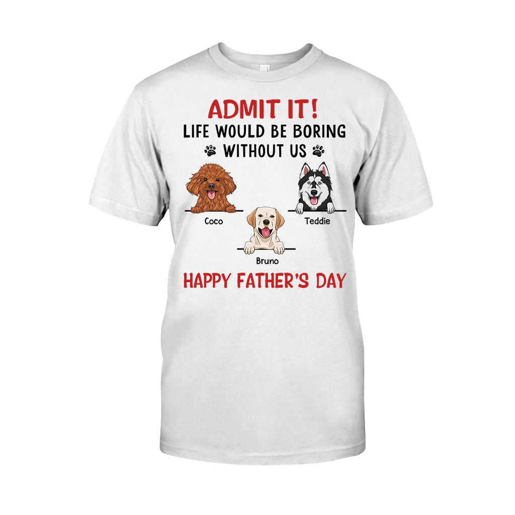 Happy Father's Day To The Best Dog Dad - Personalized Father T-shirt And Hoodie