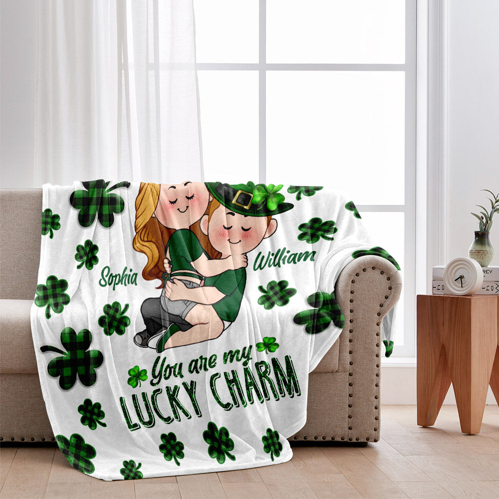 You Are My Lucky Charm - Personalized Couple Blanket