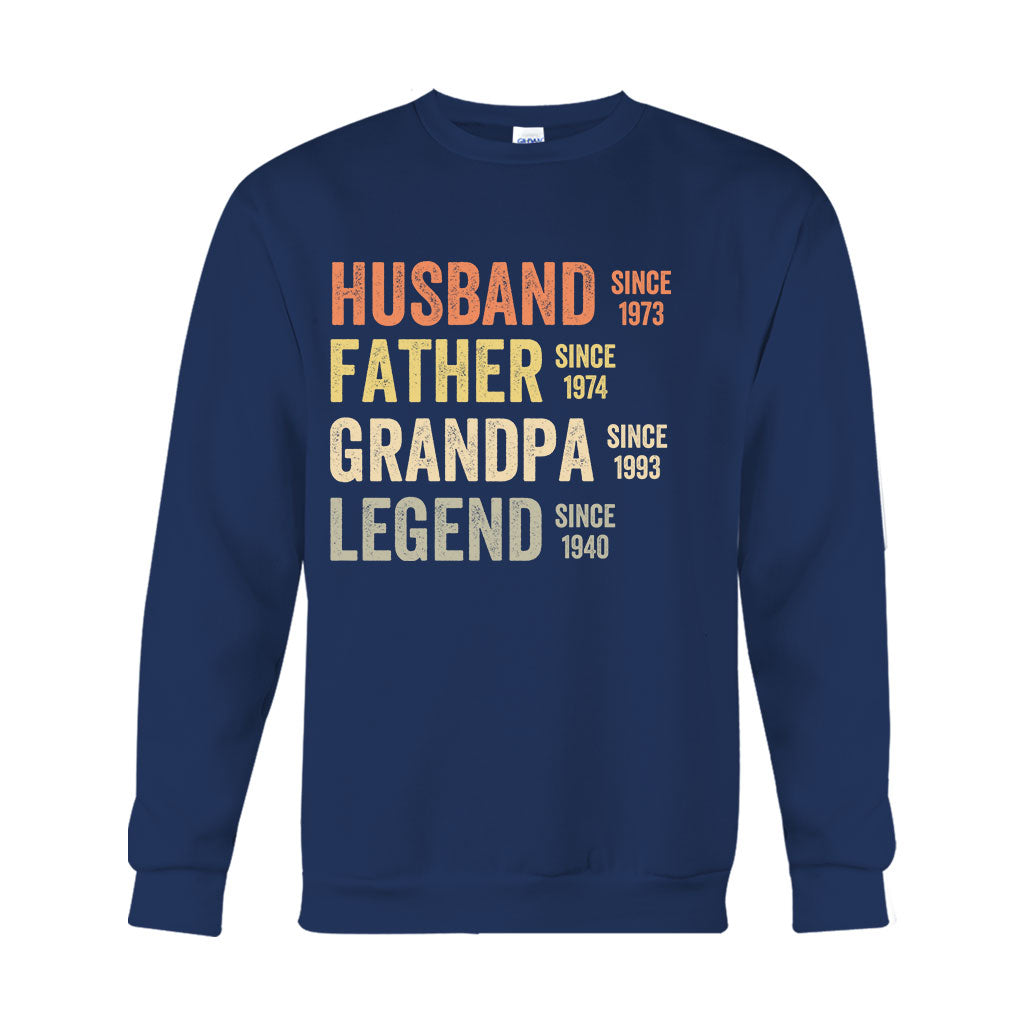 Dad Grandpa Legend - Personalized Father T-shirt And Hoodie