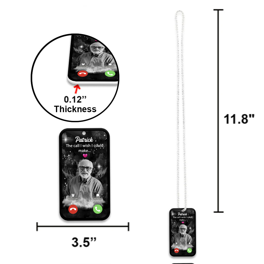 The Call I Wish I Could Make - Personalized Memorial Car Ornament