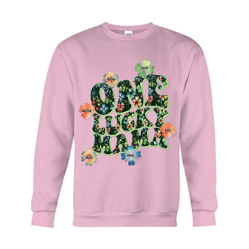 One Lucky Mama - Personalized Mother T-shirt And Hoodie