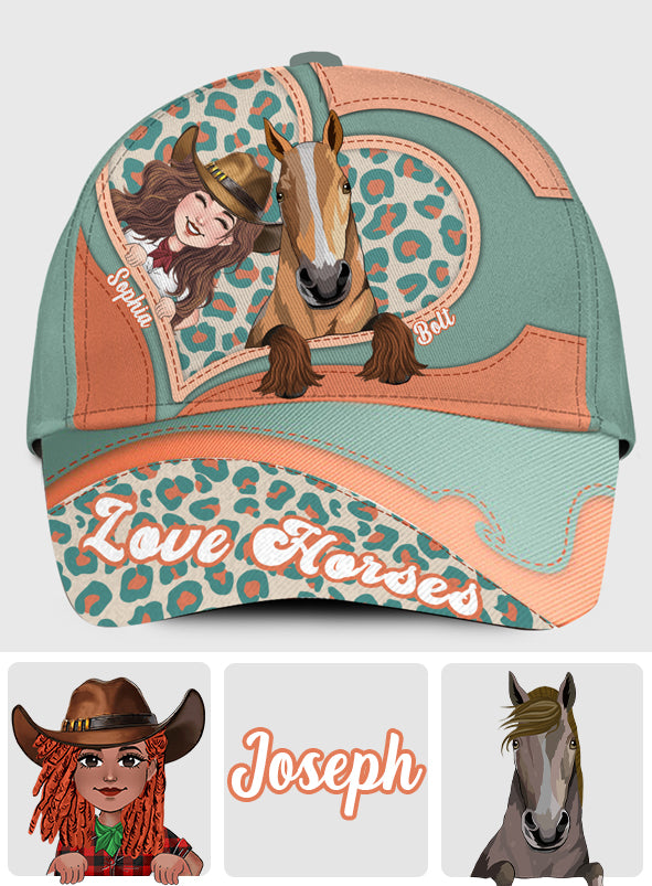 Pensez aux chevaux - Casquette classique personnalisée à motif cheval