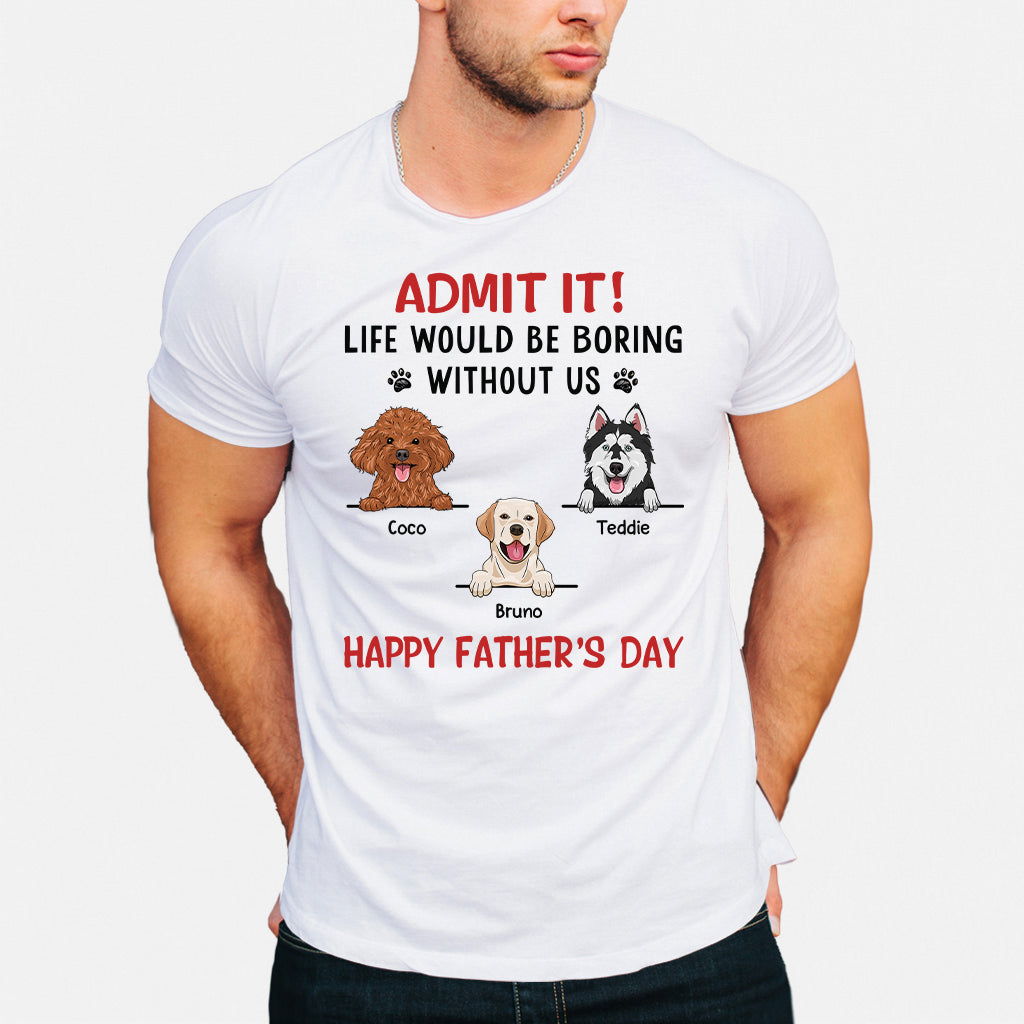 Happy Father's Day To The Best Dog Dad - Personalized Father T-shirt And Hoodie