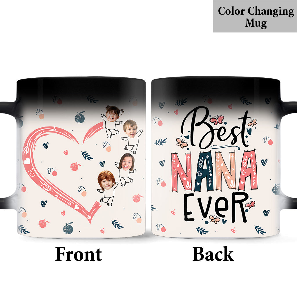 Best Nana Mom Ever Photo Custom - Personalized Grandma Mug